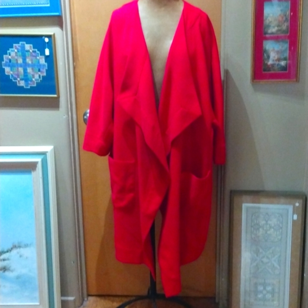 Lane Bryant swing coat in red. 18-20 D